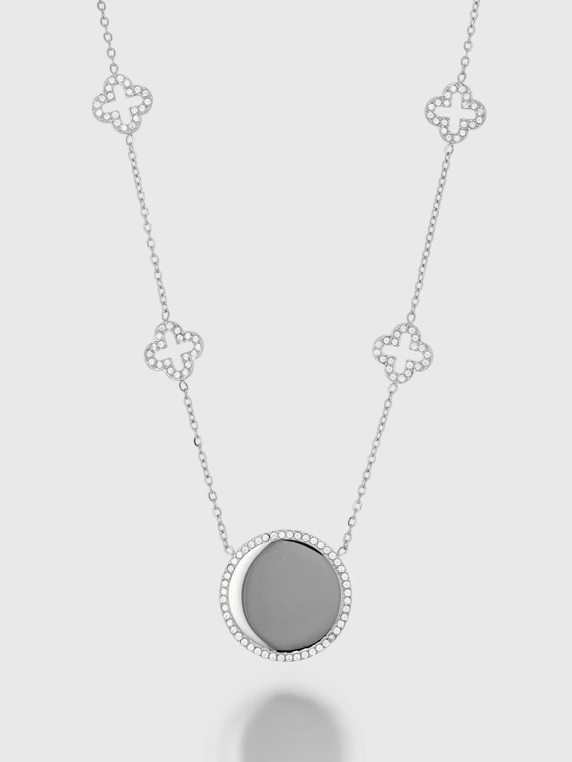 Coffret Collier "Rose Argent"