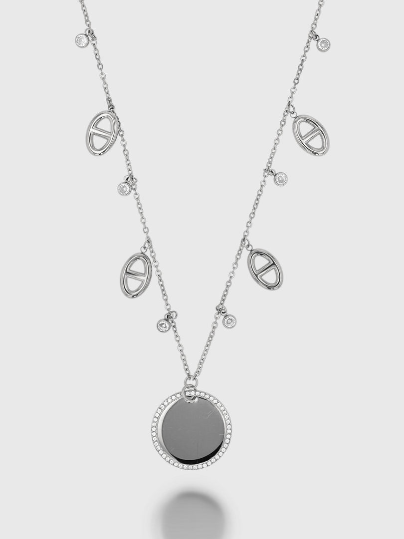 Coffret Collier "Rose Argent"