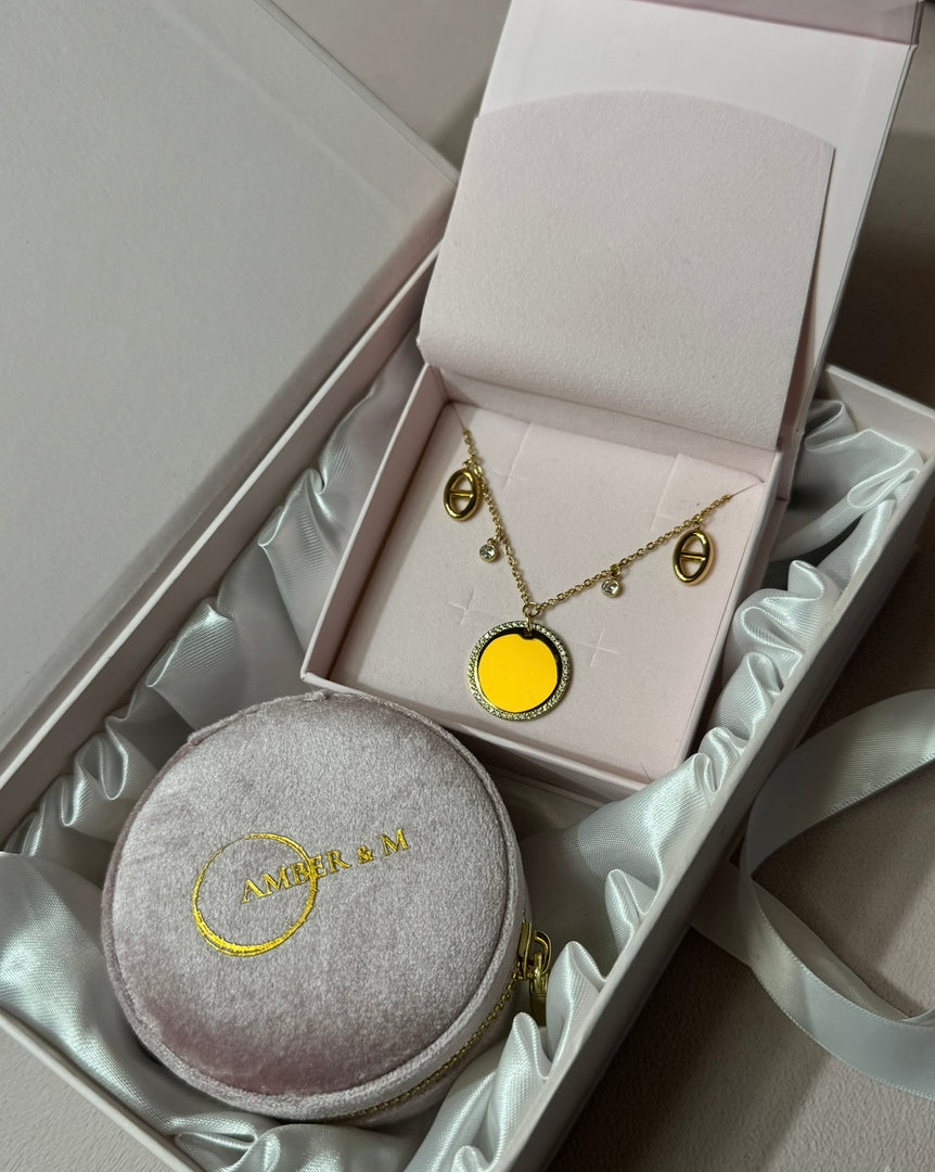 Coffret Collier "Rose Doré"