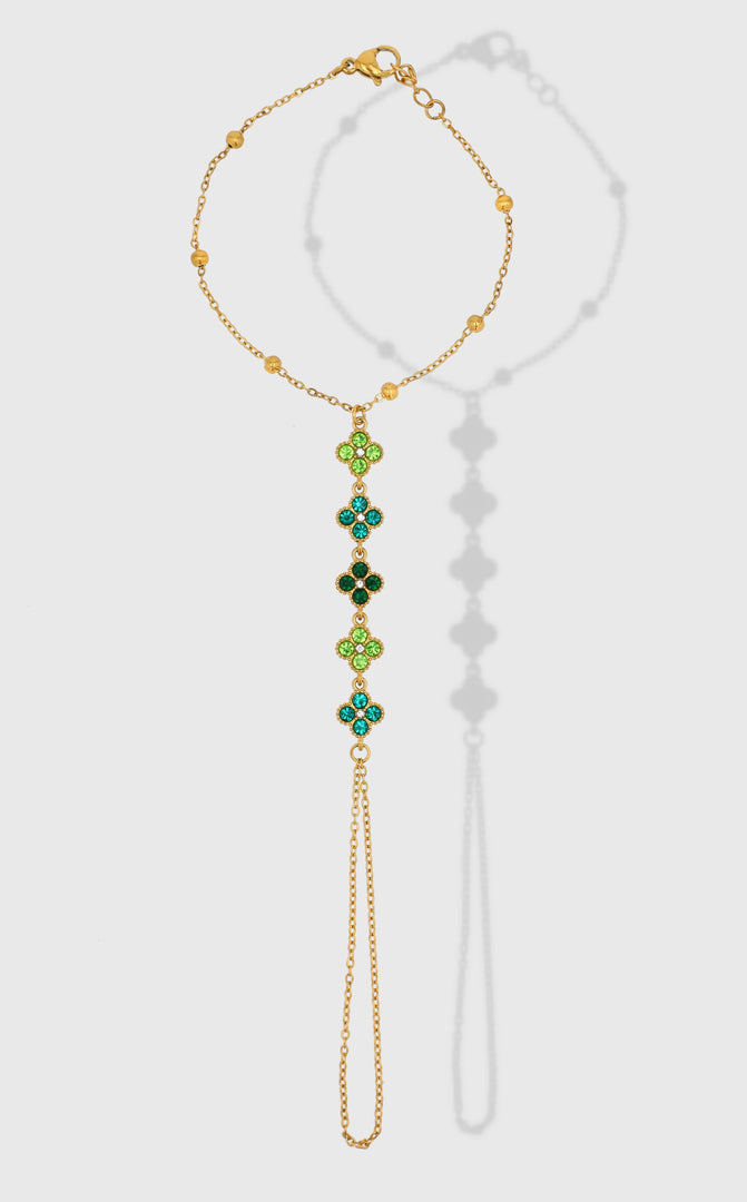 Bijoux de main "Green Full honey