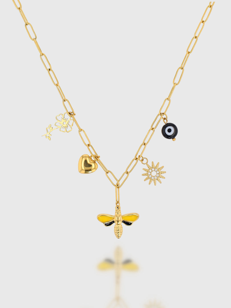 Collier Charms "Bees"